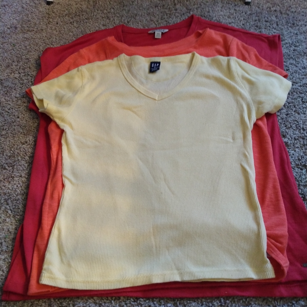 3 warm color t shirts